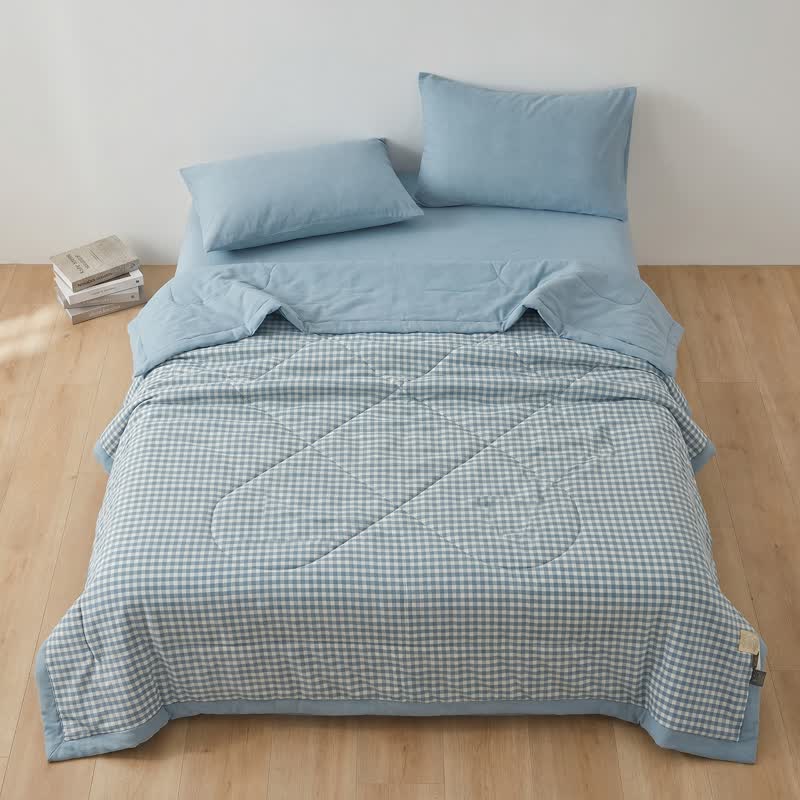Classic Gingham Cotton Bedding Set