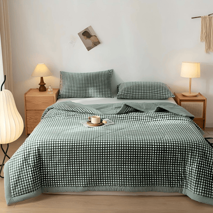 Classic Gingham Cotton Bedding Set