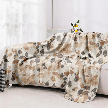 Bohemian Autumn Leaf Cotton Gauze Quilt