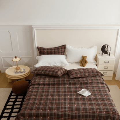Vintage Plaid Cotton Gauze Quilt