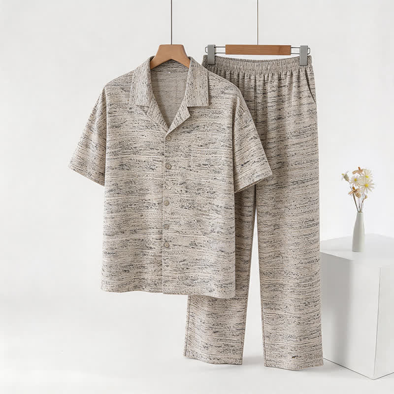 Cotton Heathered Marled Loungewear Set