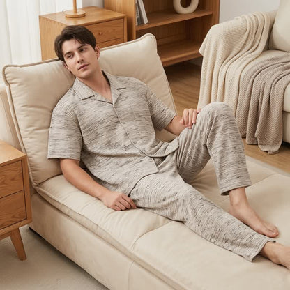 Cotton Heathered Marled Loungewear Set