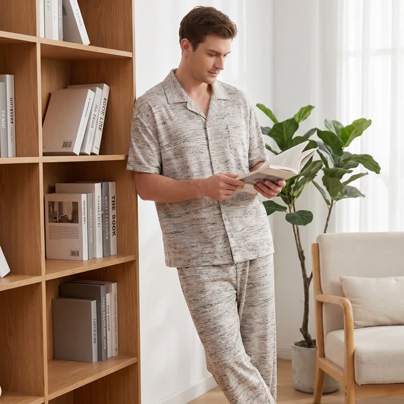 Cotton Heathered Marled Loungewear Set