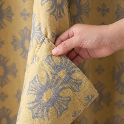 Cotton Tonal Floral Jacquard Kimono Robe