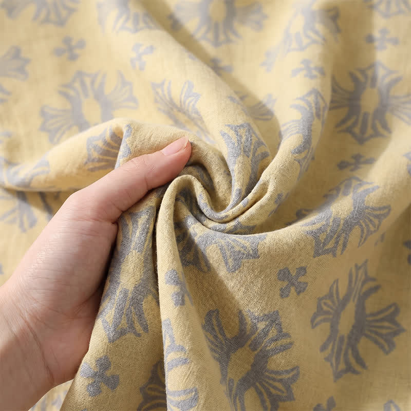 Cotton Tonal Floral Jacquard Kimono Robe