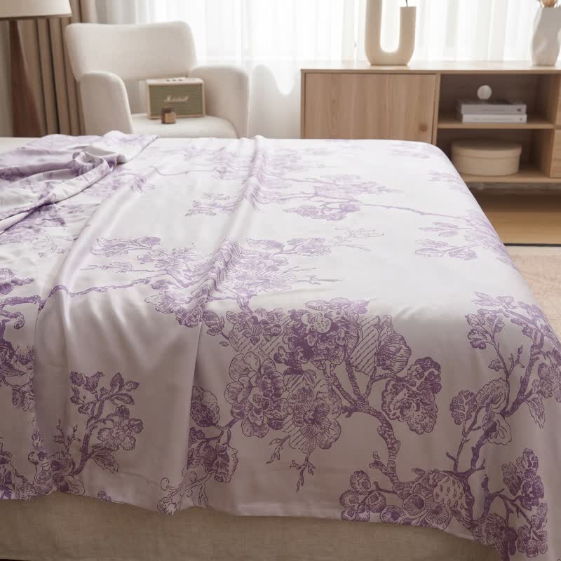 Multicolor Floral Vine Bamboo Fiber Quilt