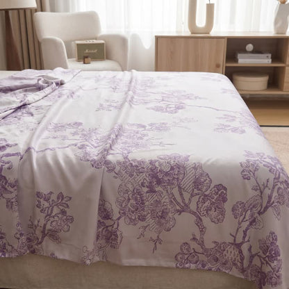 Multicolor Floral Vine Bamboo Fiber Quilt