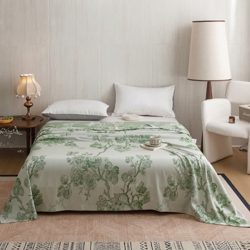 Multicolor Floral Vine Bamboo Fiber Quilt