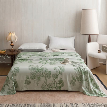 Multicolor Floral Vine Bamboo Fiber Quilt