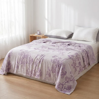 Multicolor Floral Vine Bamboo Fiber Quilt