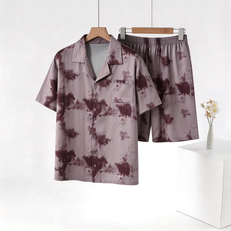 Unisex Mocha Tie Dye Loungewear Set
