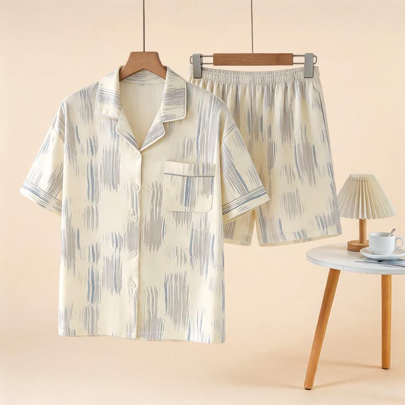 Unisex Stripe Modal Cotton Loungewear Set