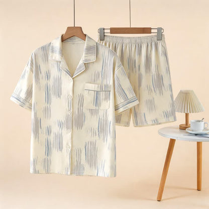 Unisex Stripe Modal Cotton Loungewear Set