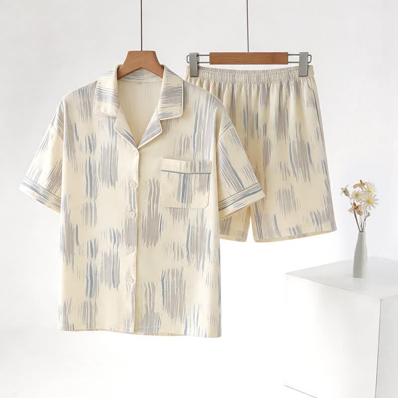 Unisex Stripe Modal Cotton Loungewear Set