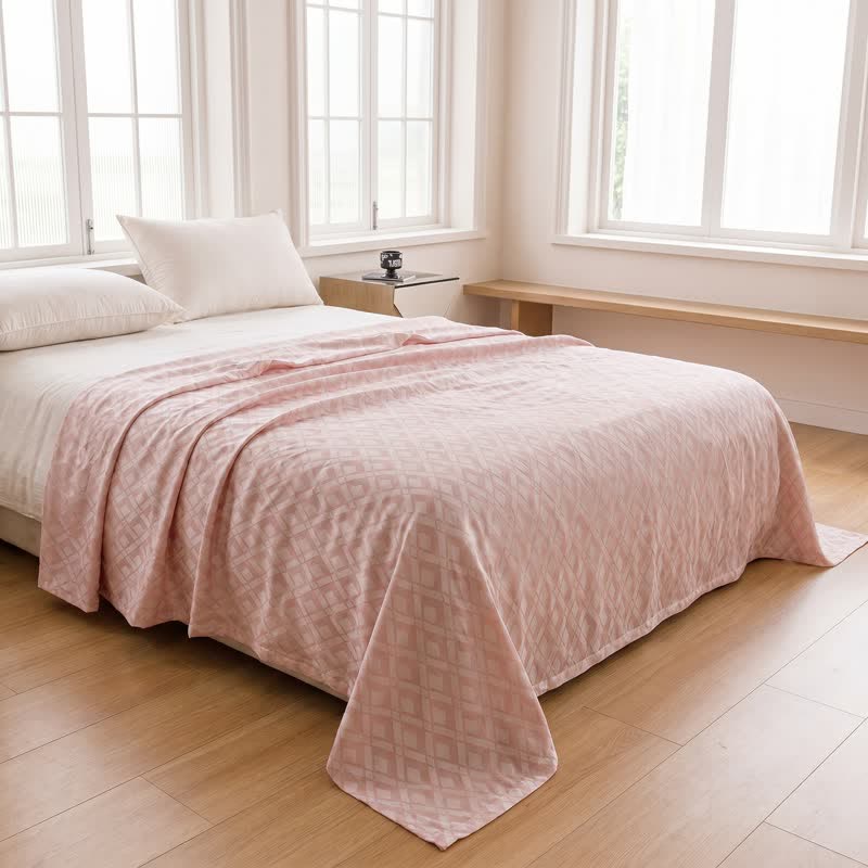 Multicolor Rhombus Pattern Bamboo Fiber Quilt