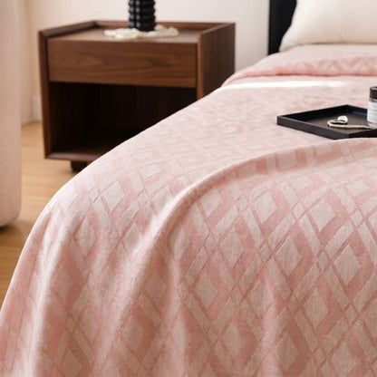 Multicolor Rhombus Pattern Bamboo Fiber Quilt