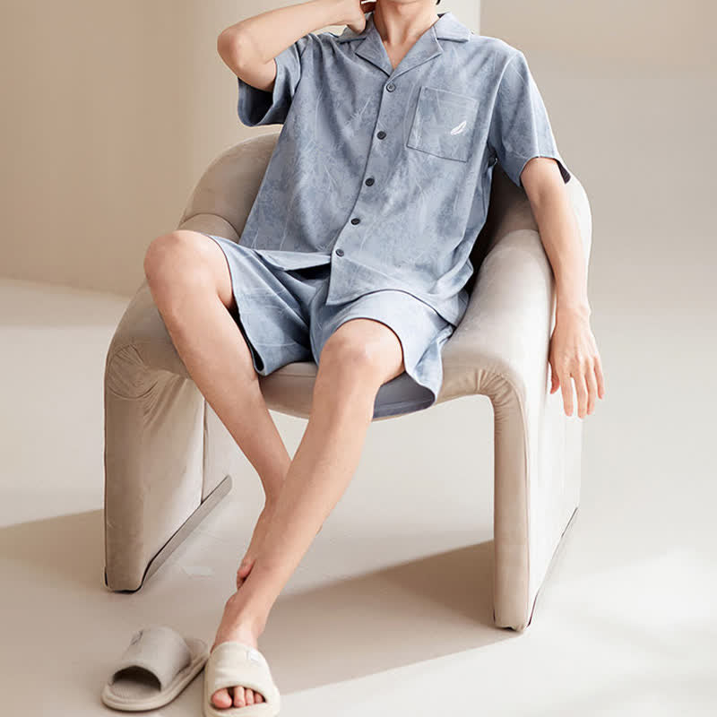 Unisex Feather Pure Cotton Pajama Set