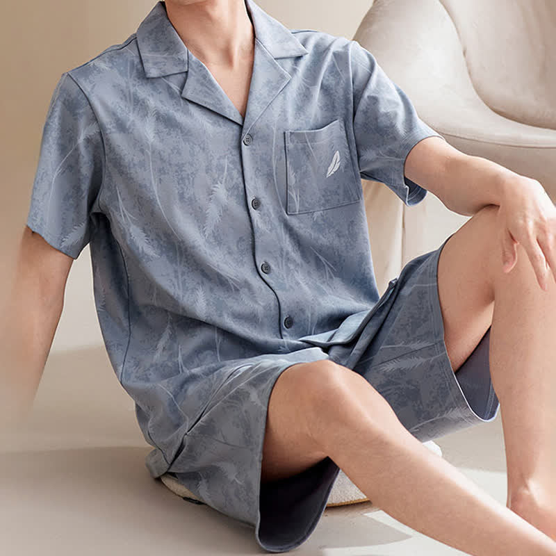Unisex Feather Pure Cotton Pajama Set