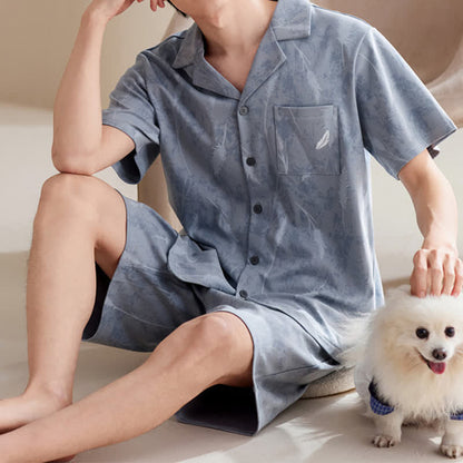 Unisex Feather Pure Cotton Pajama Set