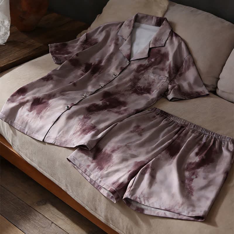 Unisex Mocha Tie Dye Loungewear Set