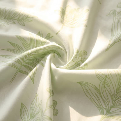 Multicolor Botanical Sketch Bamboo Fiber Quilt