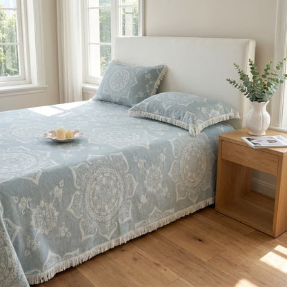Multicolor Mandala Pattern Cotton Gauze Quilt