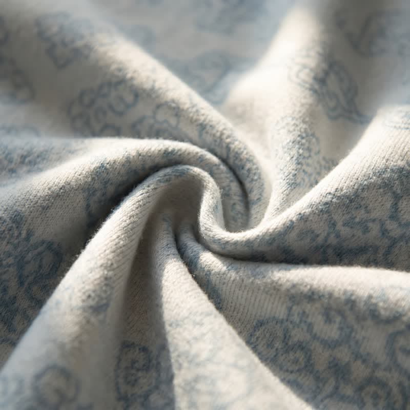 Multicolor Oriental Floral Cotton Gauze Quilt