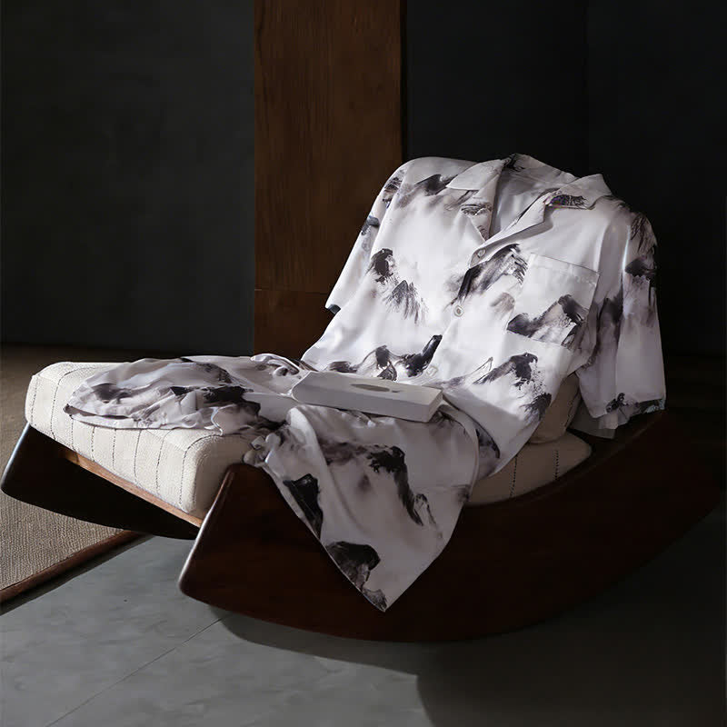 Unisex Ink Wash Mountain Loungewear Set