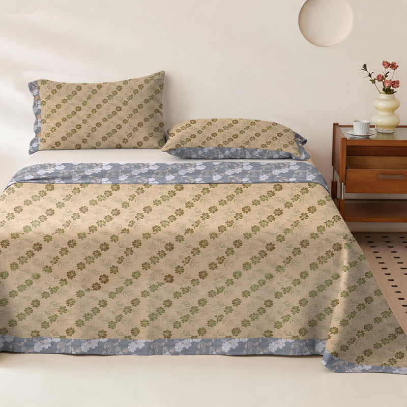 Elegant Floral Cotton Double Gauze Bedspread