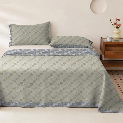 Elegant Floral Cotton Double Gauze Bedspread