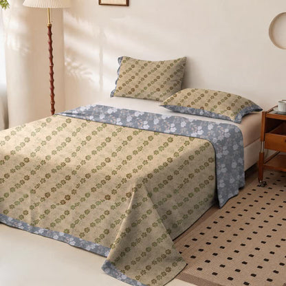 Elegant Floral Cotton Double Gauze Bedspread