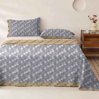 Elegant Floral Cotton Double Gauze Bedspread