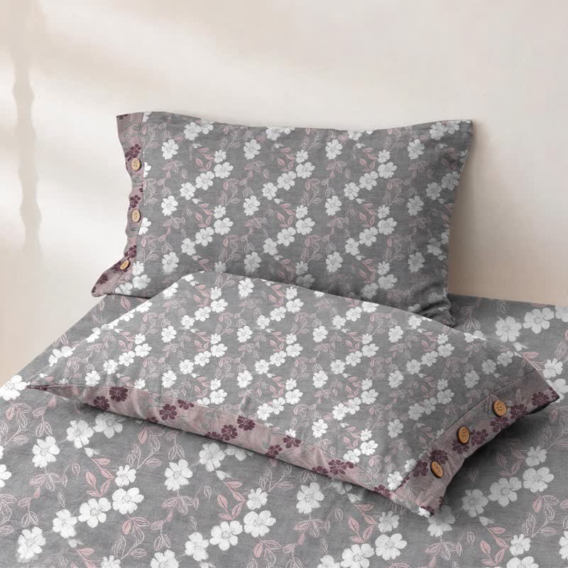Elegant Floral Cotton Double Gauze Bedspread