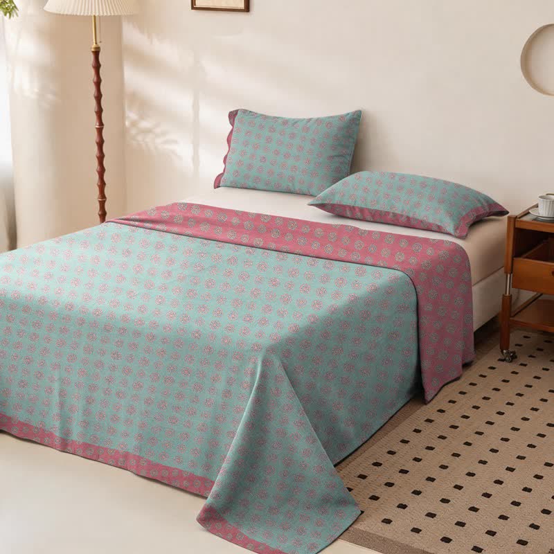Vintage Pattern Cotton Double Gauze Bedspread