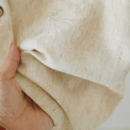 Ruffle Trim Cotton Linen Women's Pajamas