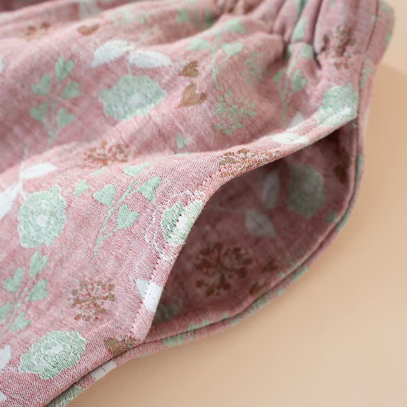 Rose Cotton Gauze Lace Loungewear Set