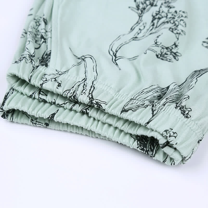 Floral Cotton 3/4 Sleeve Women's Pajamas