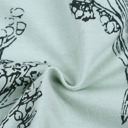 Floral Cotton 3/4 Sleeve Women's Pajamas