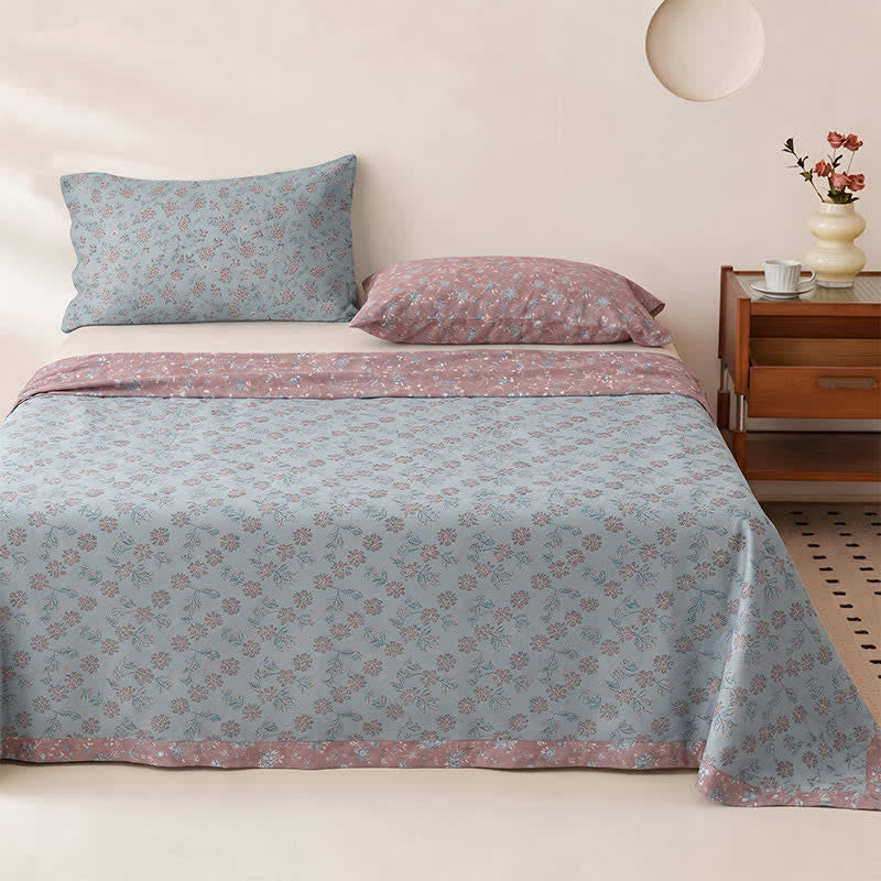 Ditsy Floral Reversible Cotton Gauze Bedspread