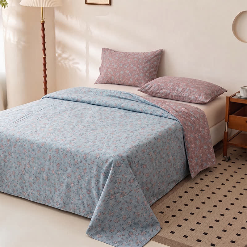 Ditsy Floral Reversible Cotton Gauze Bedspread