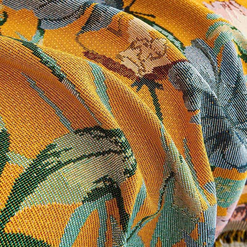 Vintage Floral Tassel Sofa Protector 3 Seater Sofa Cover 4 Seater Sofa Cover Anti-Dust Anti-Fouling Botanical Butterfly Couch Cover Couch Protector Dustproof Floral Fringe Trim Full Coverage Home Decor Jacquard Texture Living Room Decor Loveseat Cover Modern Minimalist newin260526 Oil Painting Floral Sectional Sofa Cover Single Seater Slipcover Sofa Cover Sofa Covers Sofa Protector Sofa Throw Vintage Yellow
