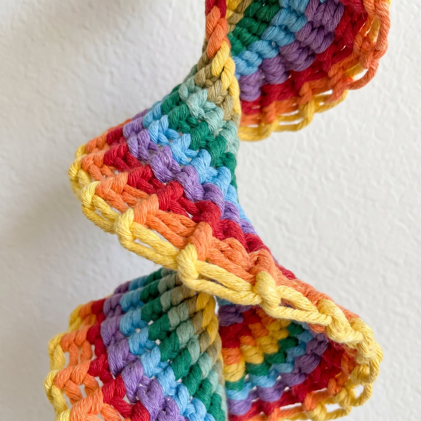 Boho Rainbow Macrame Hanging Bell Wall Decor