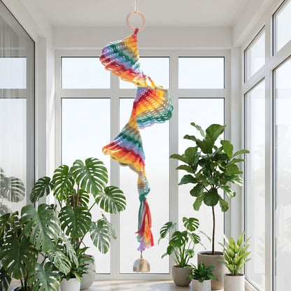 Boho Rainbow Macrame Hanging Bell Wall Decor