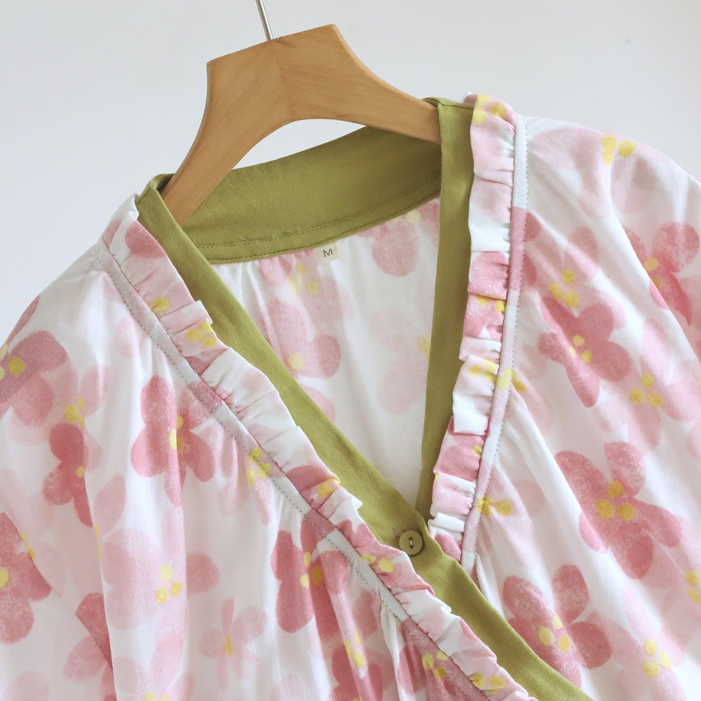 Sakura Floral Cotton Gauze Kimono Nightdress