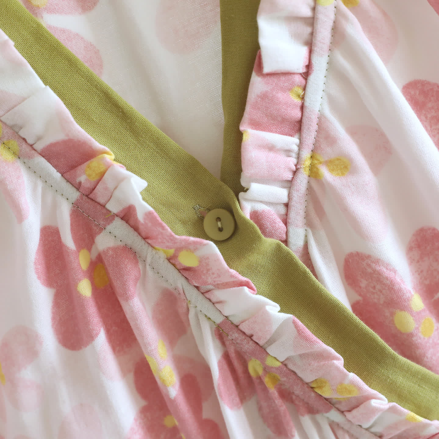 Sakura Floral Cotton Gauze Kimono Nightdress