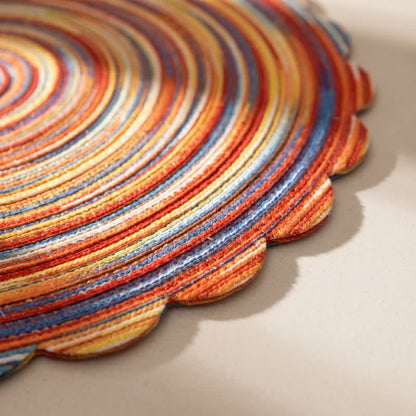 Nordic Retro Rainbow Woven Linen Placemats