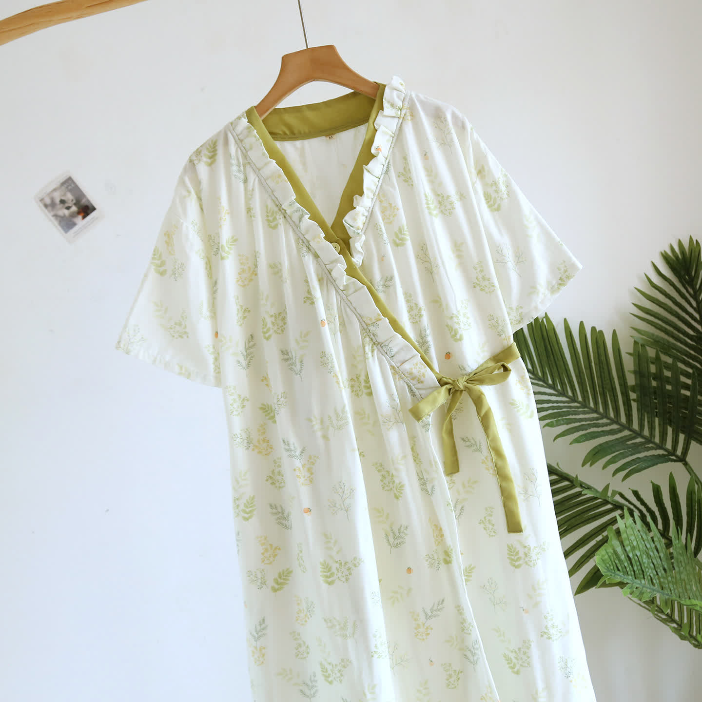Forest Herbarium Cotton Gauze Yukata Dress