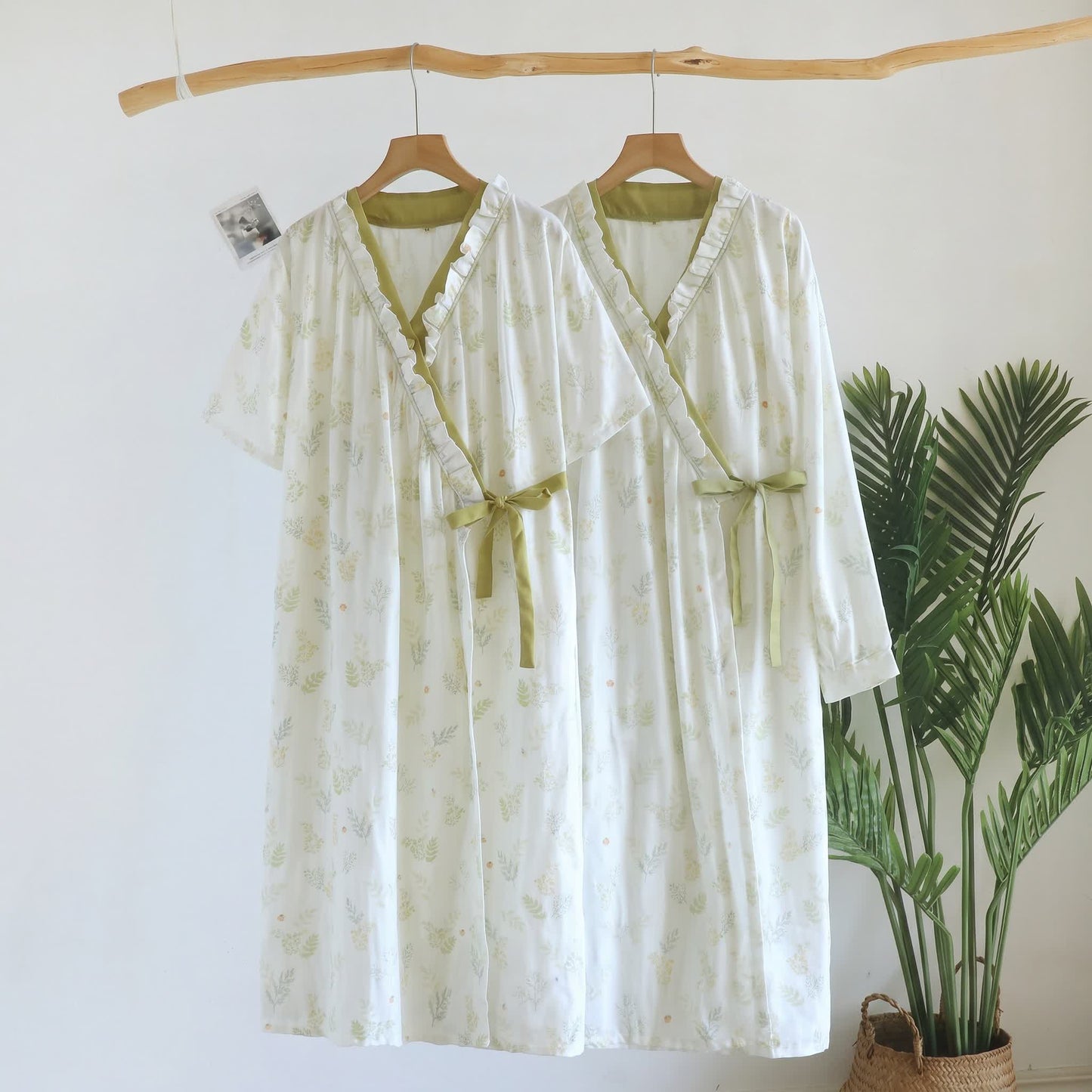 Forest Herbarium Cotton Gauze Yukata Dress