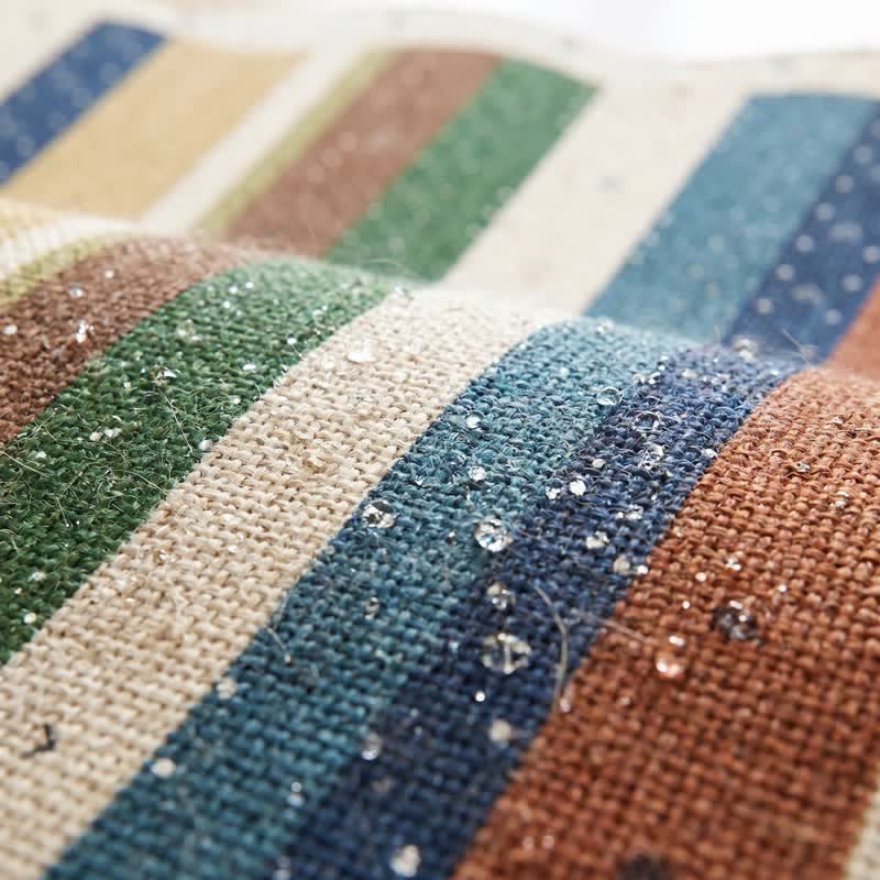Bohemian Wavy Edge Striped Door Rug