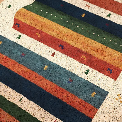 Vintage Tribal Rainbow PVC Door Rug